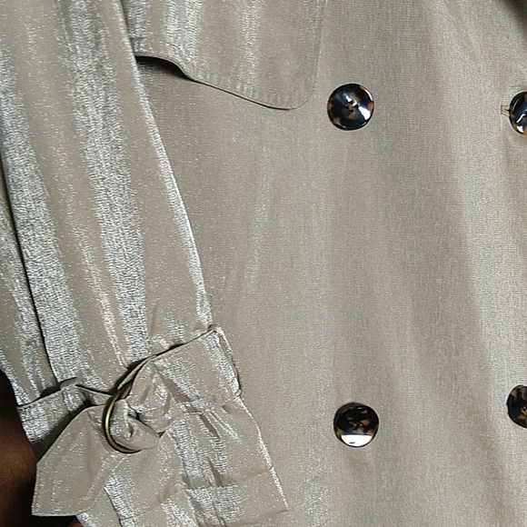 Vintage  Tan Shimmer Trenchcoat ( C02) - Picture 5 of 7